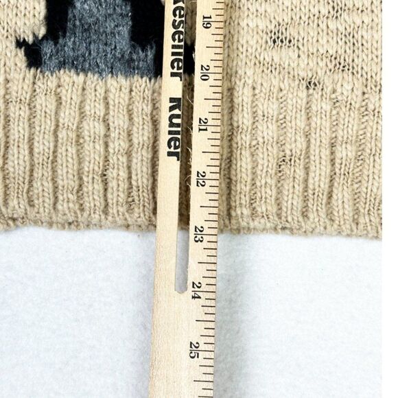 Sleeping On Snow Sweater Large Leopard Print Wool Mohair Blend - Picture 8 of 8